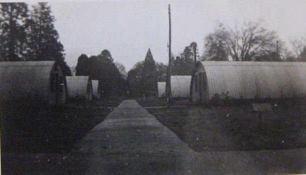 Row of mission huts in northern part of park